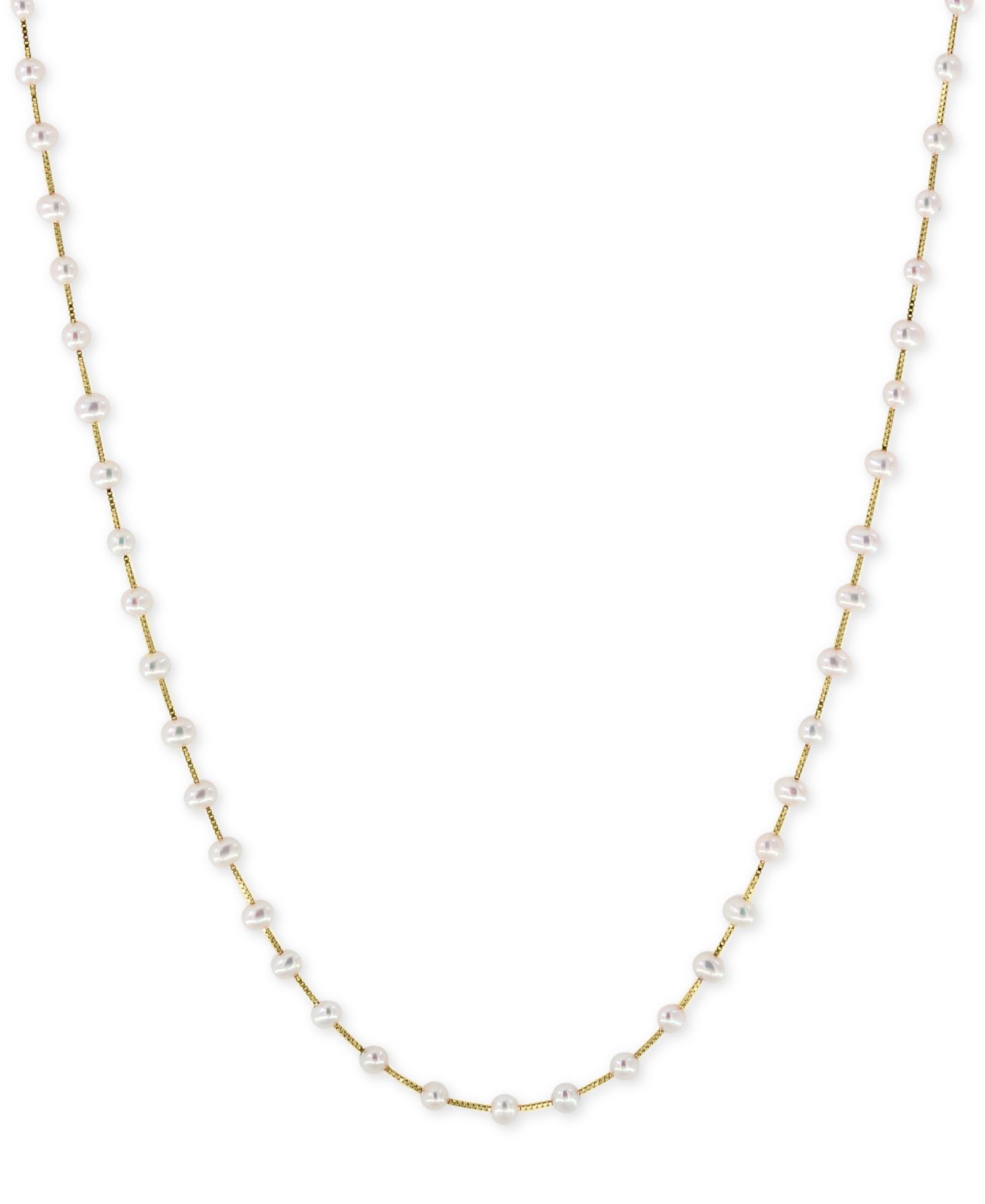 EFFY® Cultured Freshwater Pearl (3mm) Statement Necklace in 14k Gold, 14k White Gold or 14k Rose Gold