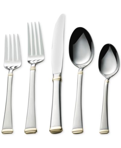 Mikasa Gold Harmony 65 Pc. Flatware Set, Service for 12
