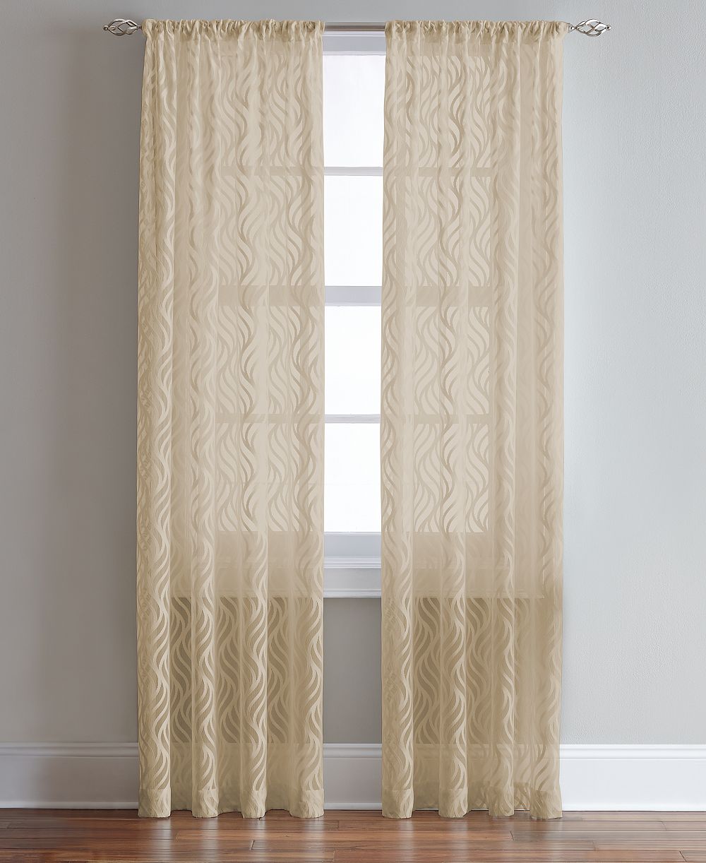 CHF Lyric Ogee 50" x 84" Rod Pocket Window Panel