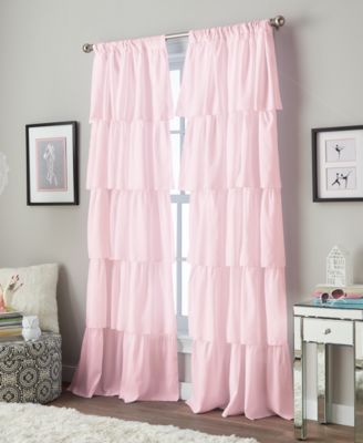 Curtainworks Ruffled Rod Pocket Single Curtain Panel, 42" x 84"