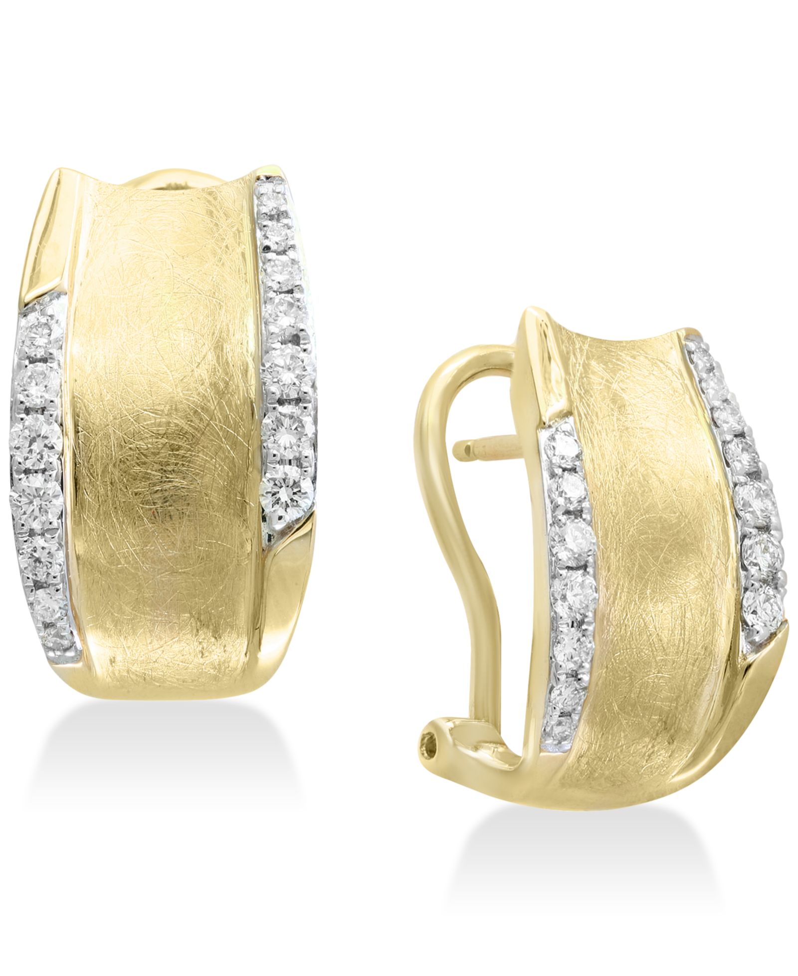 Серьги-кольца D'oro by EFFY® Diamond, 14k Gold