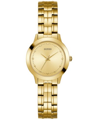 GUESS Women's Gold-Tone Stainless Steel Bracelet Watch 30mm