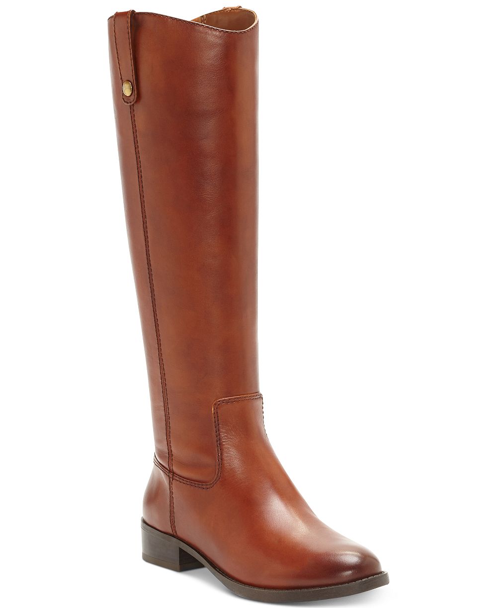 I.N.C. International Concepts Fawne Riding Leather Boots, Wide Calf