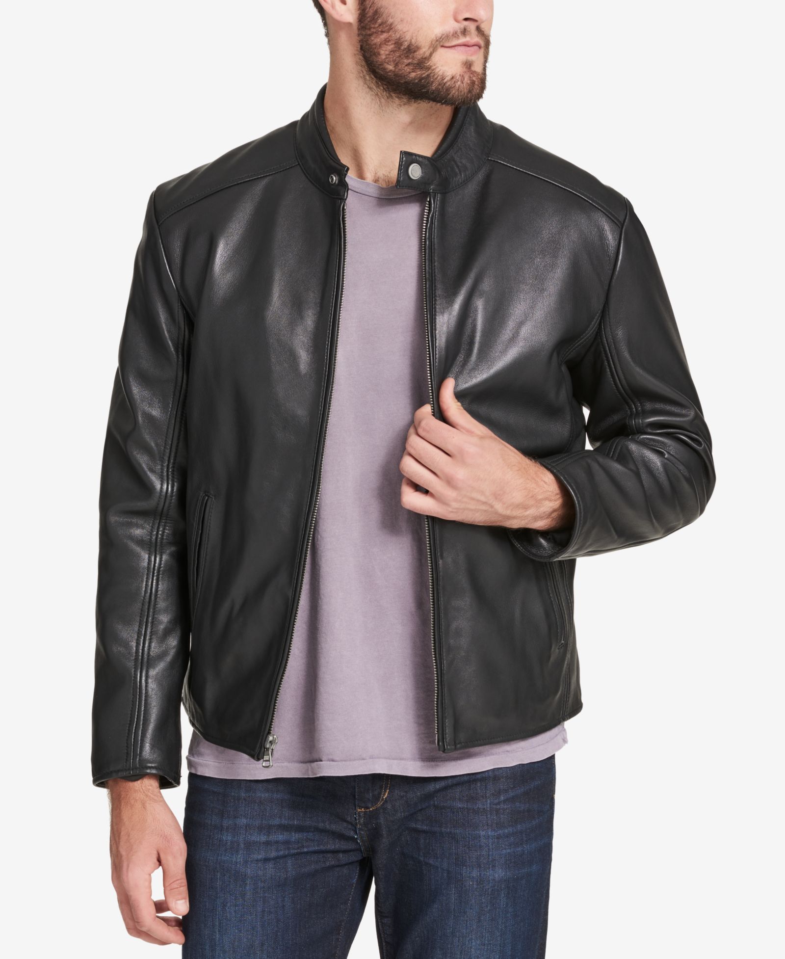 Marc New York Мужской Leather Moto Jacket