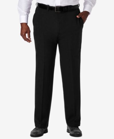 Haggar® Мужские брюки Classic-Fit Expandable Waist Flat Front Stretch