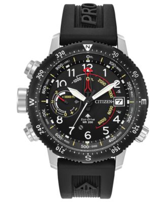 Citizen Men's Promaster Altichron часы на черном резиновом ремешке, 46mm