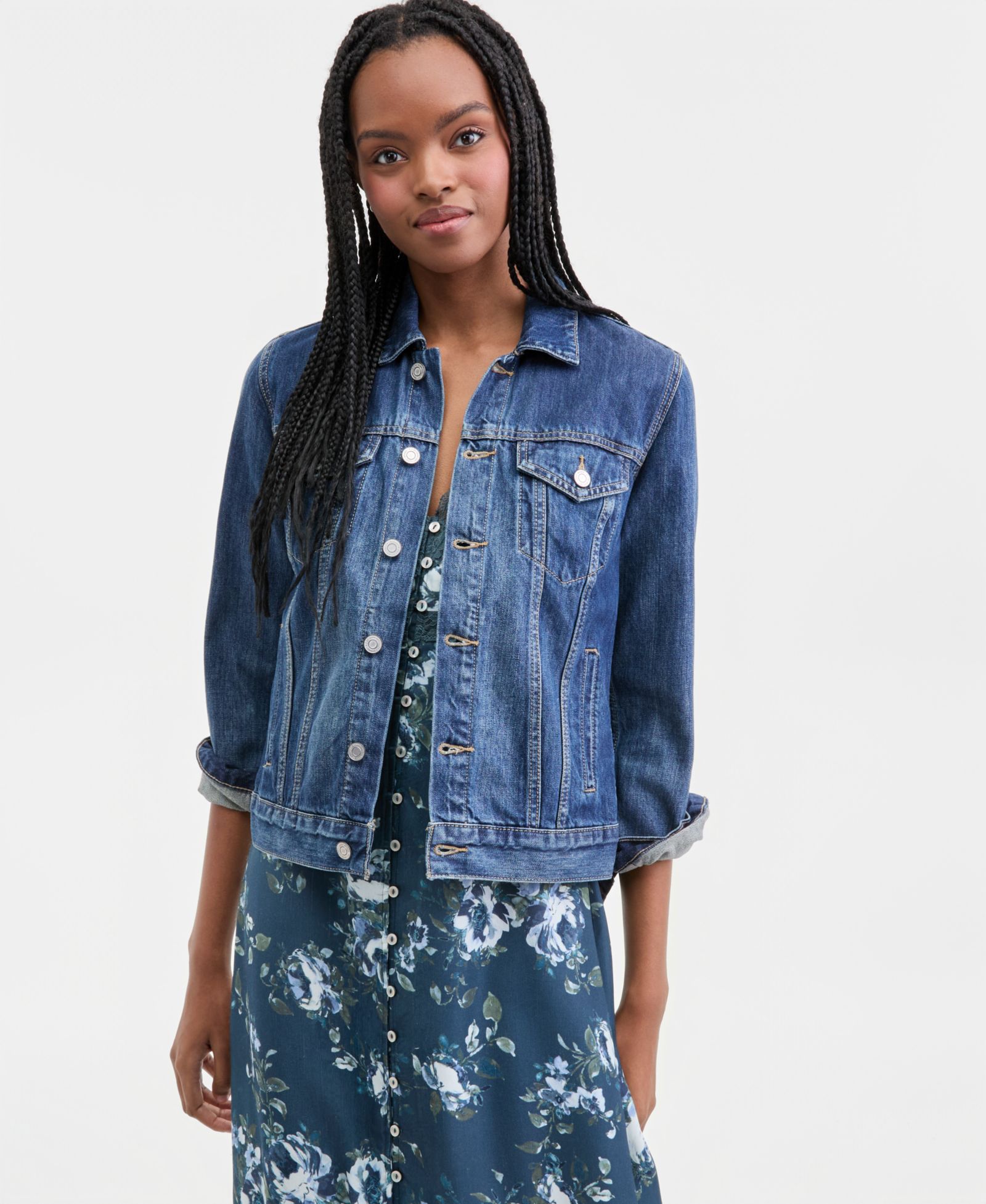 Lucky Brand Women's Cotton Denim Trucker Jacket