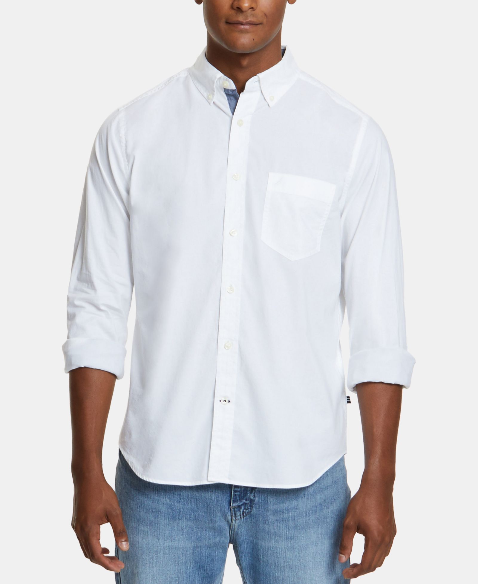 Мужская рубашка Classic-Fit Stretch Solid Oxford Button-Down