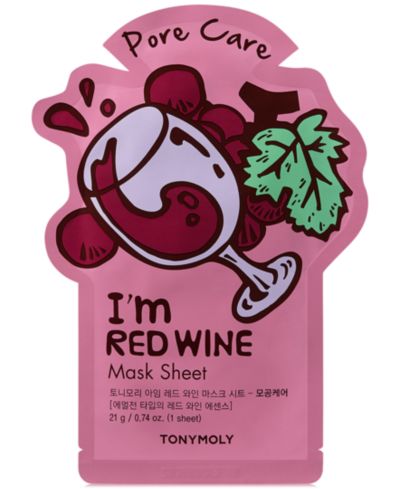 Тканевая маска для лица TONYMOLY I'm Red Wine для ухода за порами