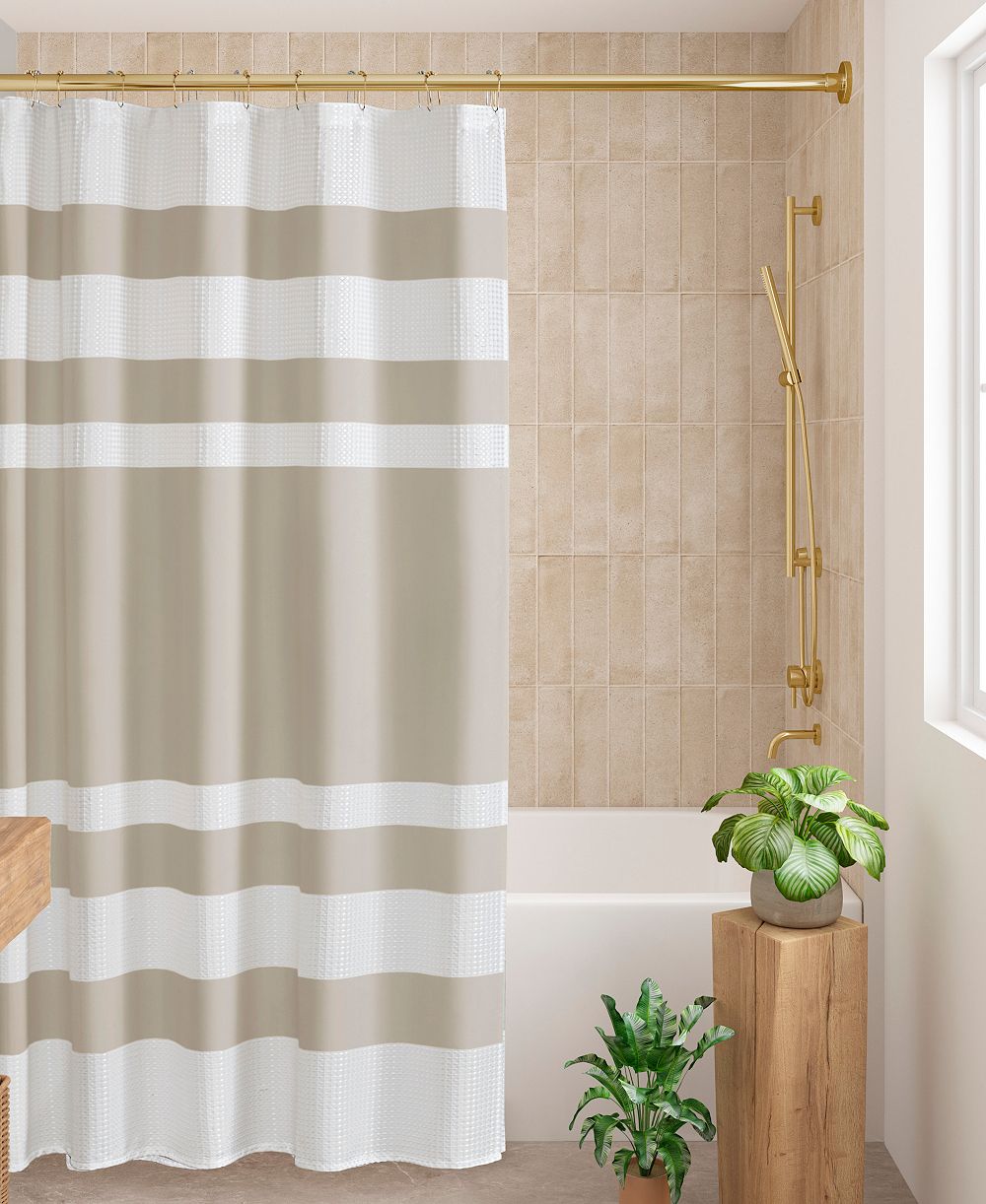 Madison Park Spa Waffle шторка для душа Scotchgard™, 72" x 72"