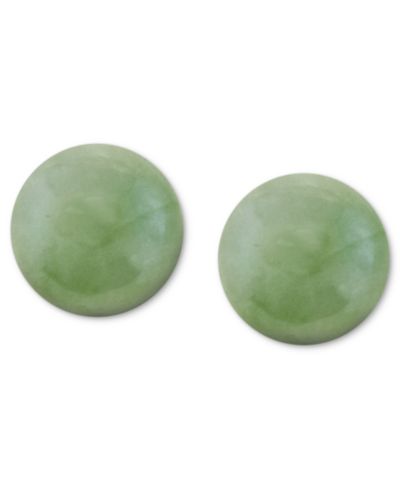 Серьги-гвоздики Dyed Jade в 14k Gold