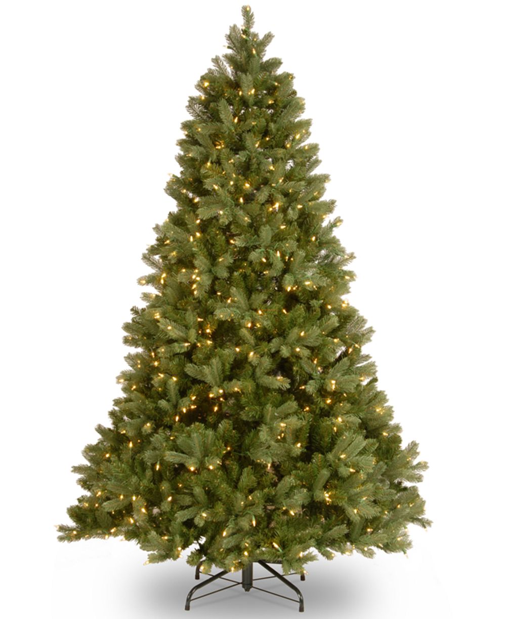 National Tree Company 7.5' Feel Real Downswept Douglas Fir Hinged Tree W Dual Color Lights & PowerConnect