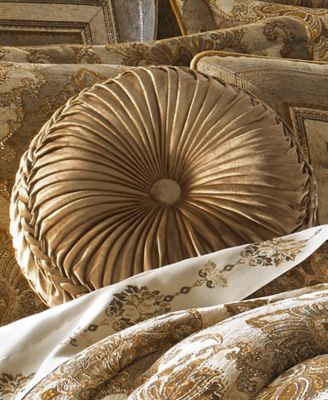 Декоративная подушка J Queen New York Bradshaw Tufted, 15" круглая