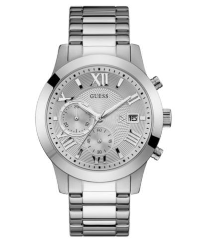 GUESS Men's Chronograph Stainless Steel Bracelet Watch 45mm