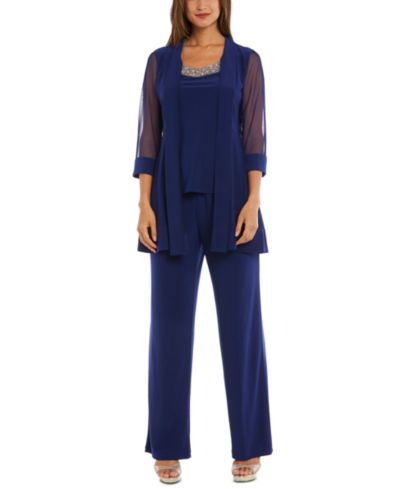 Костюм R & M Richards Embellished Layered-Look Pantsuit