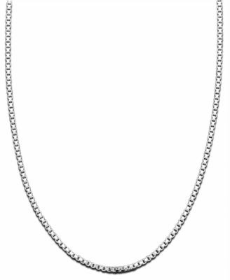 Giani Bernini Box Link 18" Chain Necklace in Sterling Silver, Created for Macy's