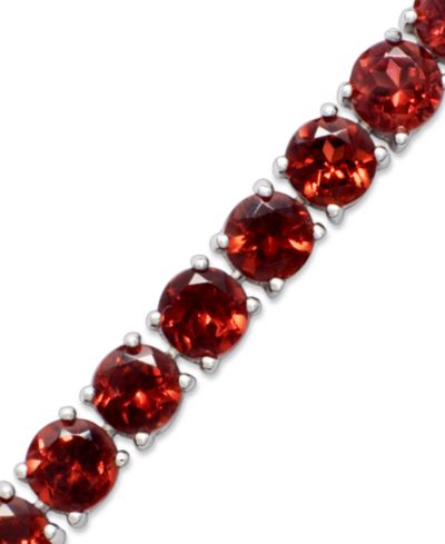 Macy's Браслет из стерлингового серебра с аметистом (14 ct. t.w.) (также доступен в вариантах с гранатом и мульти-камнями)