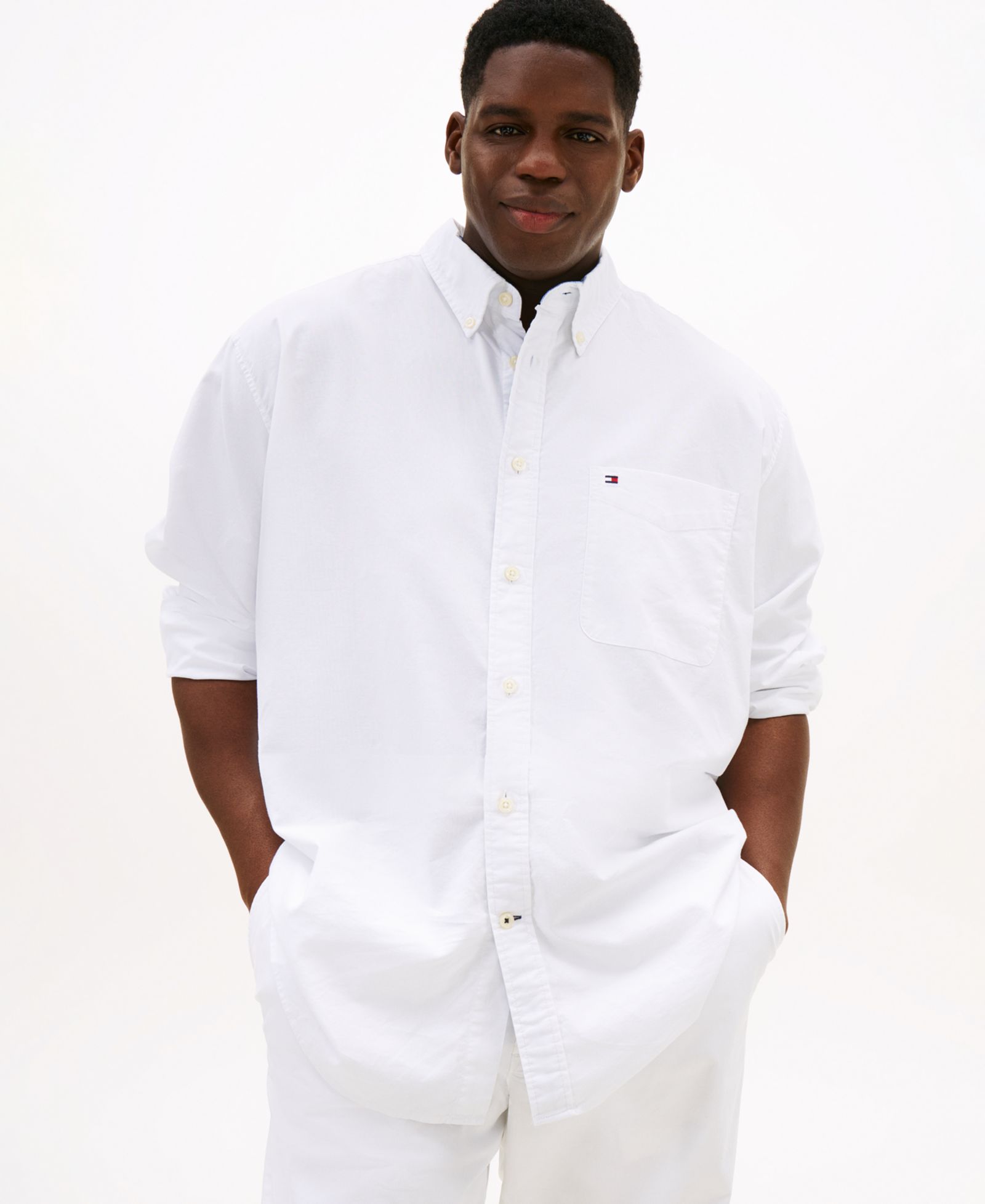 Tommy Hilfiger Мужская рубашка Classic-Fit Stretch Capote