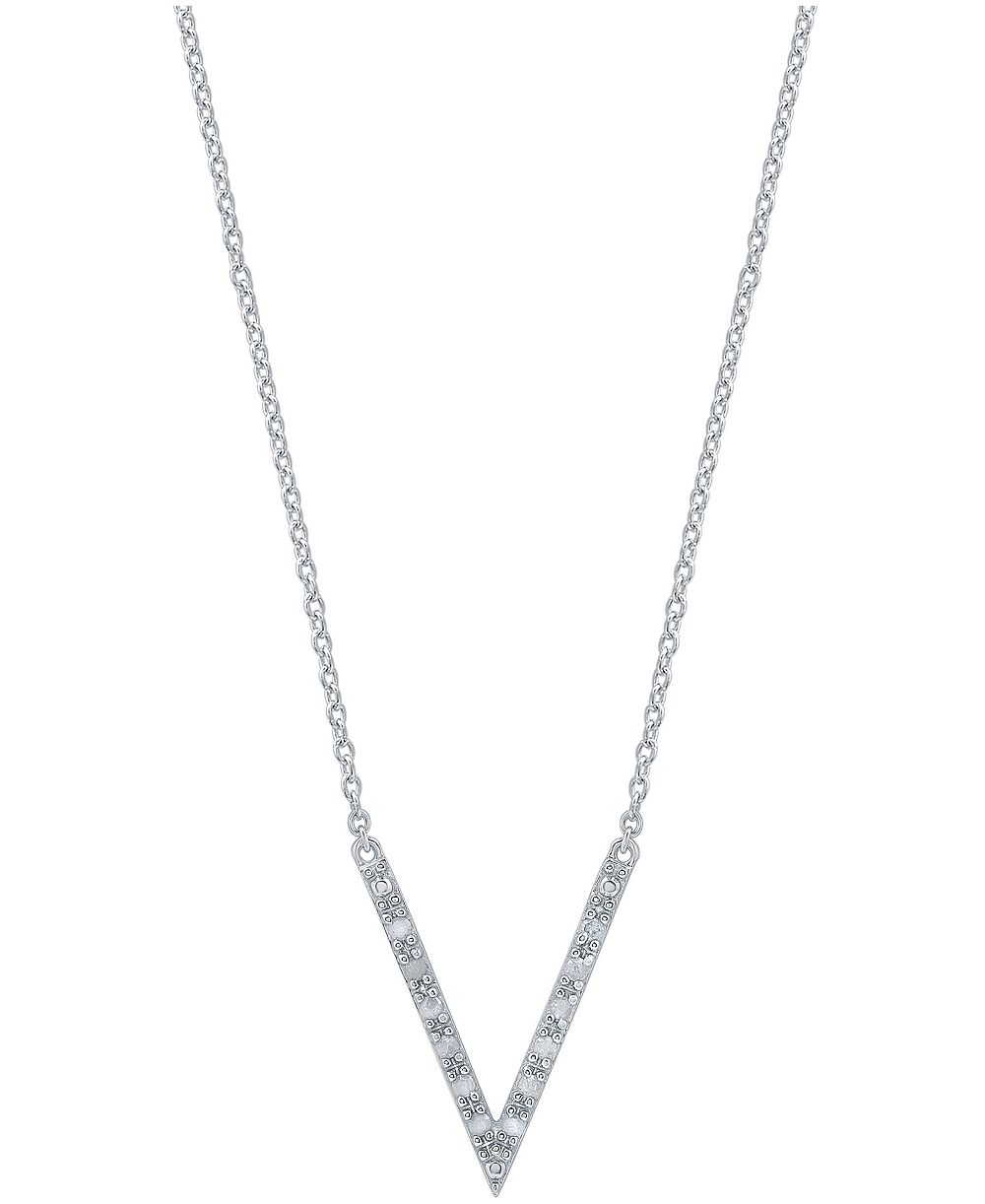 Ожерелье Diamond "V" из стерлингового серебра