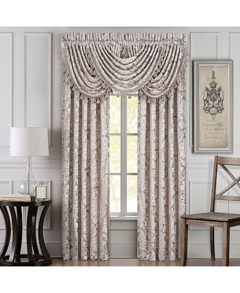 J Queen New York Bel Air Chenille Waterfall Window Valance, 33" x 49"