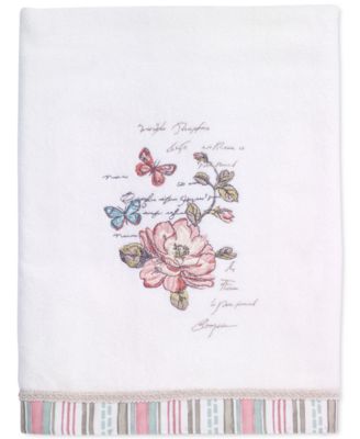Хлопковое банное полотенце Avanti Butterfly Garden, 25" x 50"