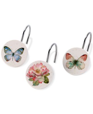 Avanti Набор из 12 керамических крючков для штор Avanti Butterfly Garden