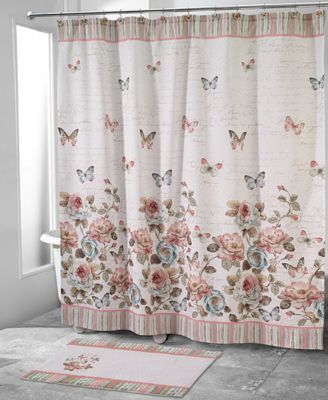 Занавеска для душа Avanti Butterfly Garden Printed, 72" x 72"
