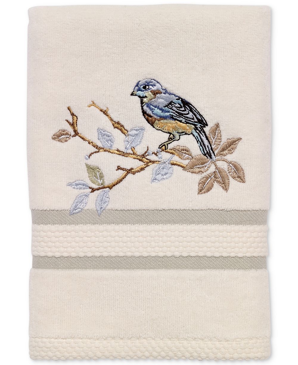 Вышитое хлопковое полотенце для рук Avanti Love Nest, 16" x 30"