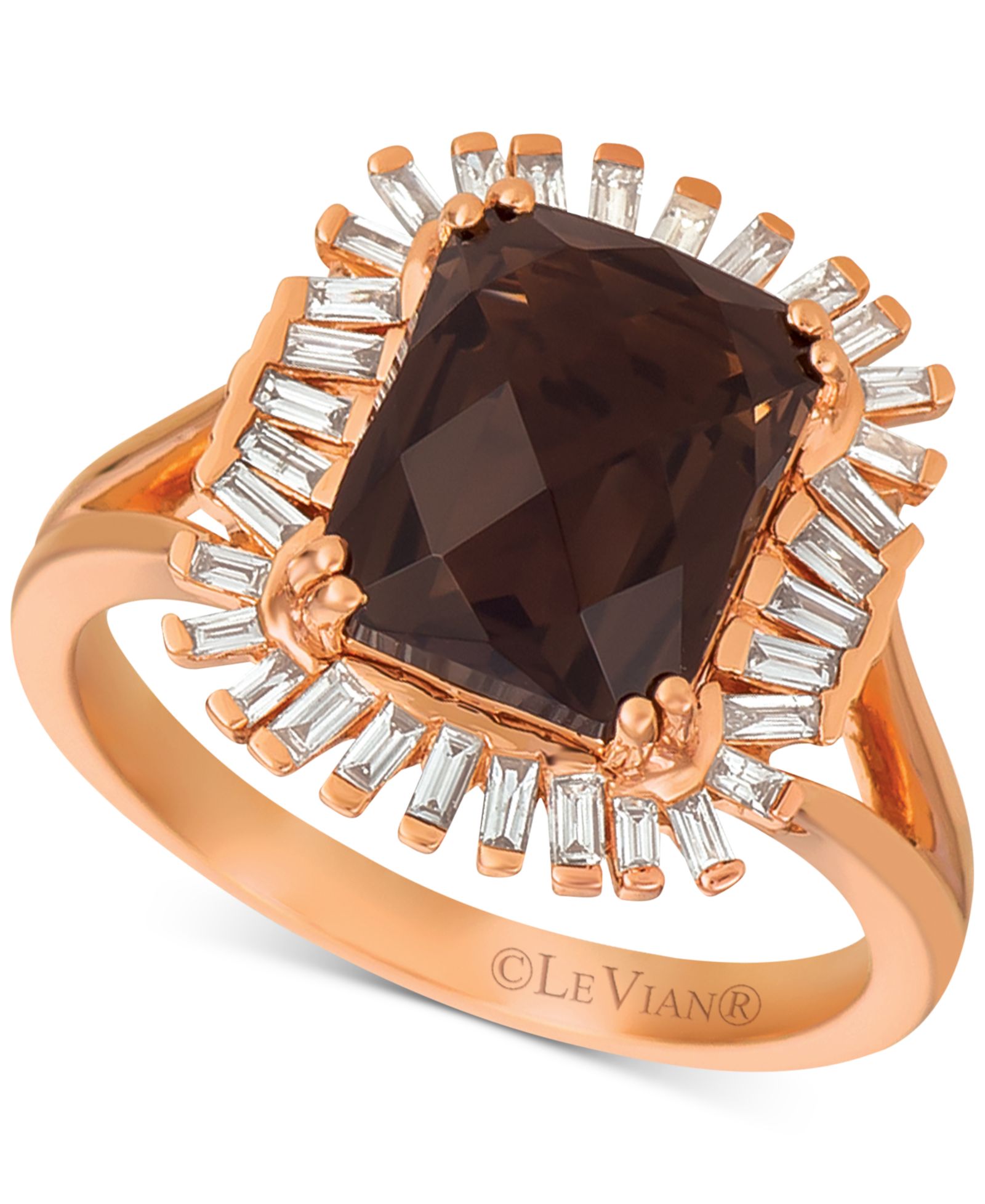 Кольцо Le Vian® Pomegranate Garnet™ (3-1/3 ct. t.w.) & Diamond (1/3 c.t. t.w.) в 14k Rose Gold