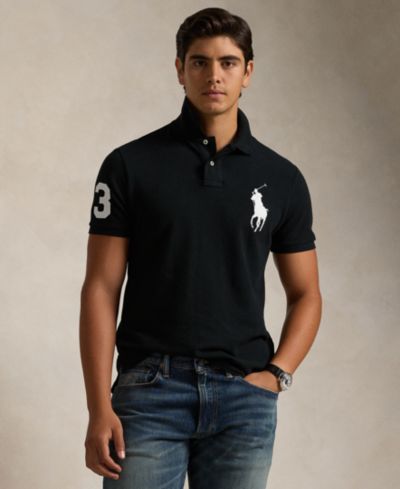 Polo Ralph Lauren Men's Big Pony Custom Slim-Fit Mesh Polo Shirt