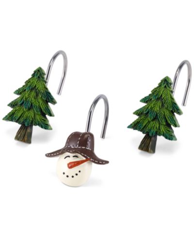 Avanti Snowman Gathering Holiday 12-Pc. Shower Curtain Hooks