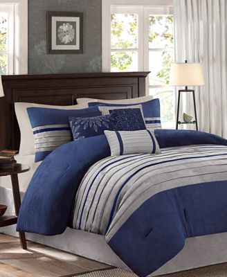 Madison Park Palmer Faux-Suede 7-Pc. Comforter Set, King