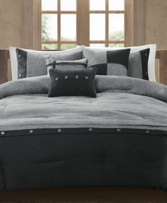 Комплект из 7 предметов Madison Park Boone из микрозамши, King