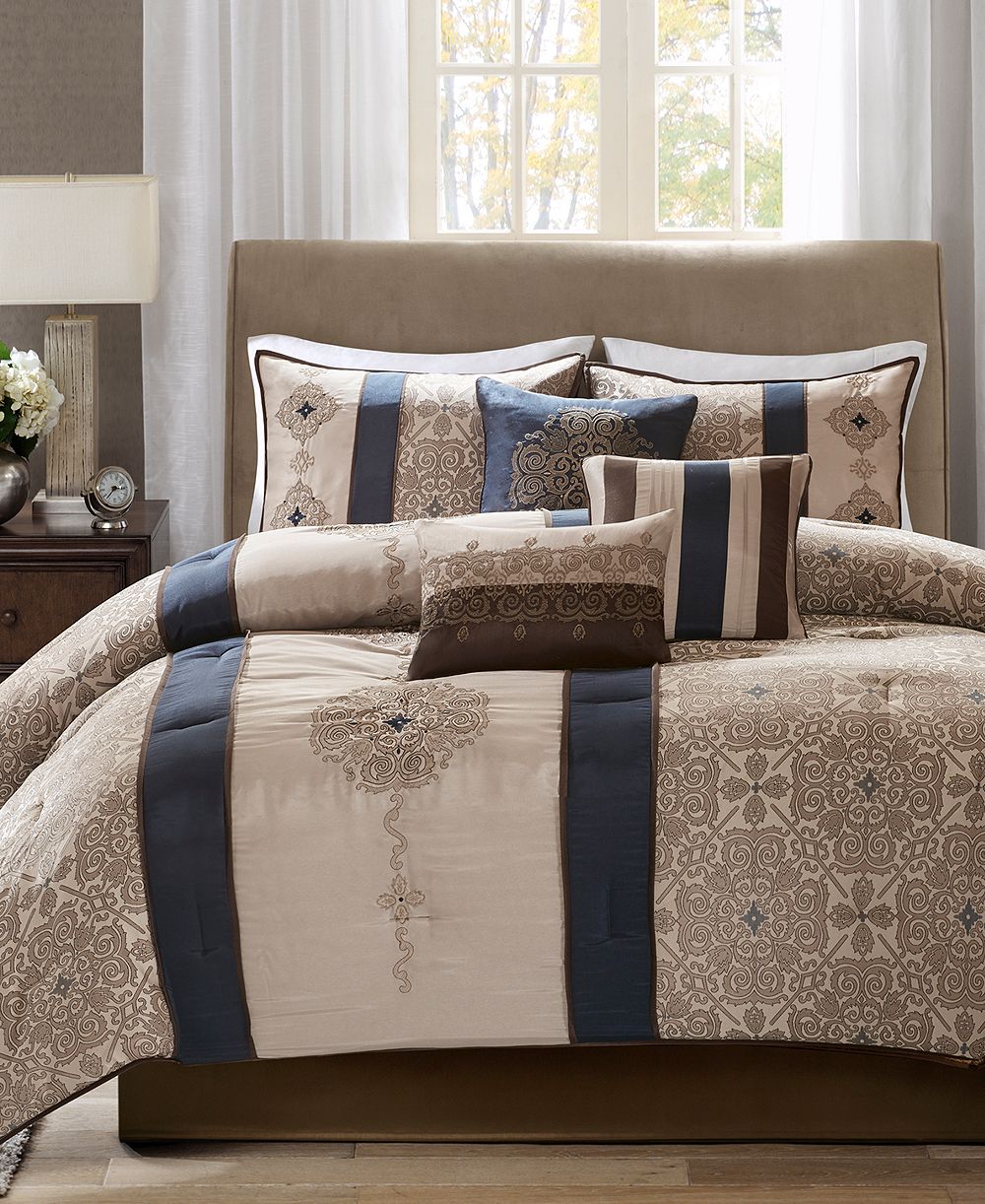 Комплект покрывала Madison Park Donovan Jacquard Medallion, 7 предметов, King