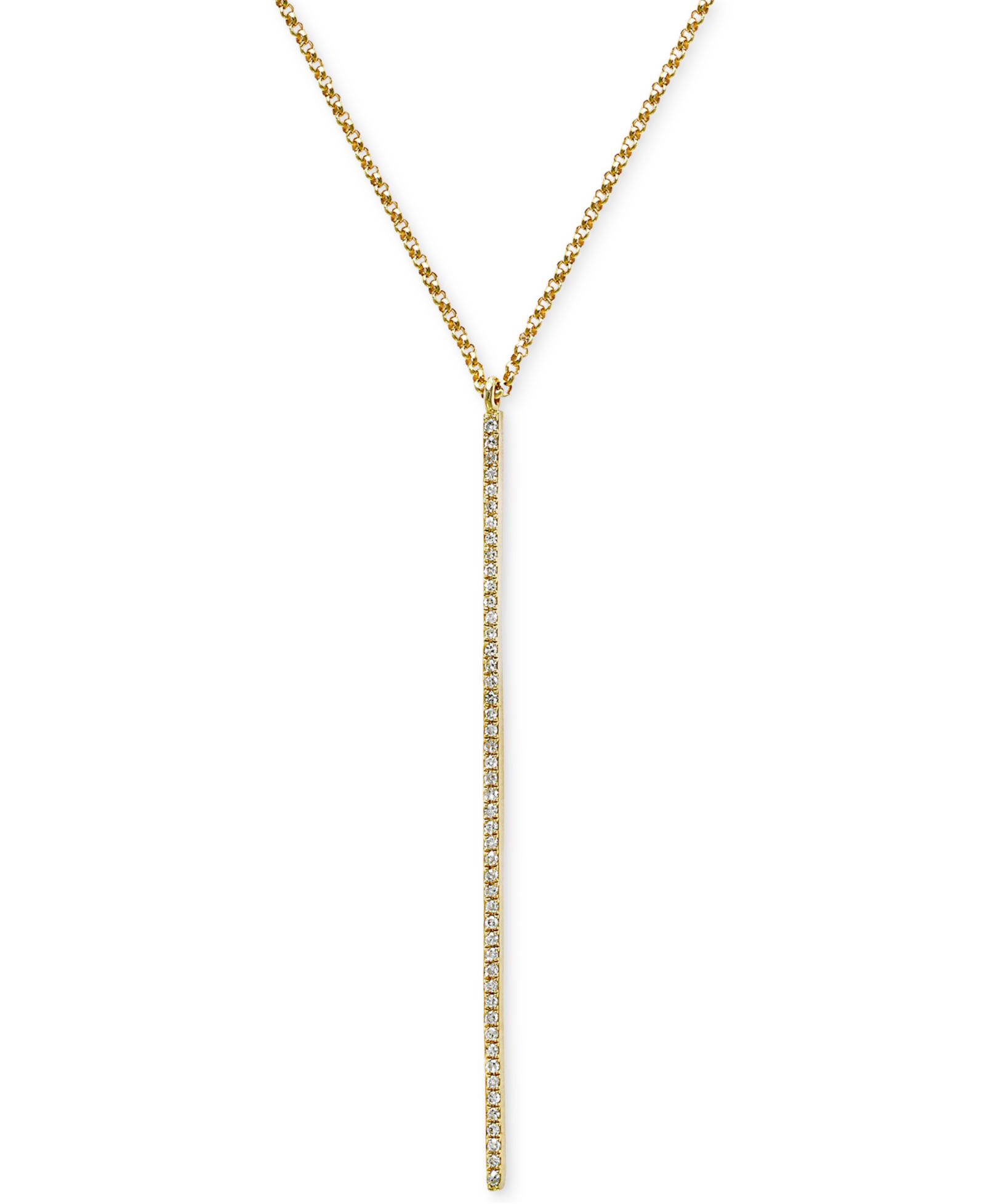 Подвеска-кулон Pavé Rose by EFFY® Diamond Vertical Bar в золоте 14k Rose, Yellow, and White Gold