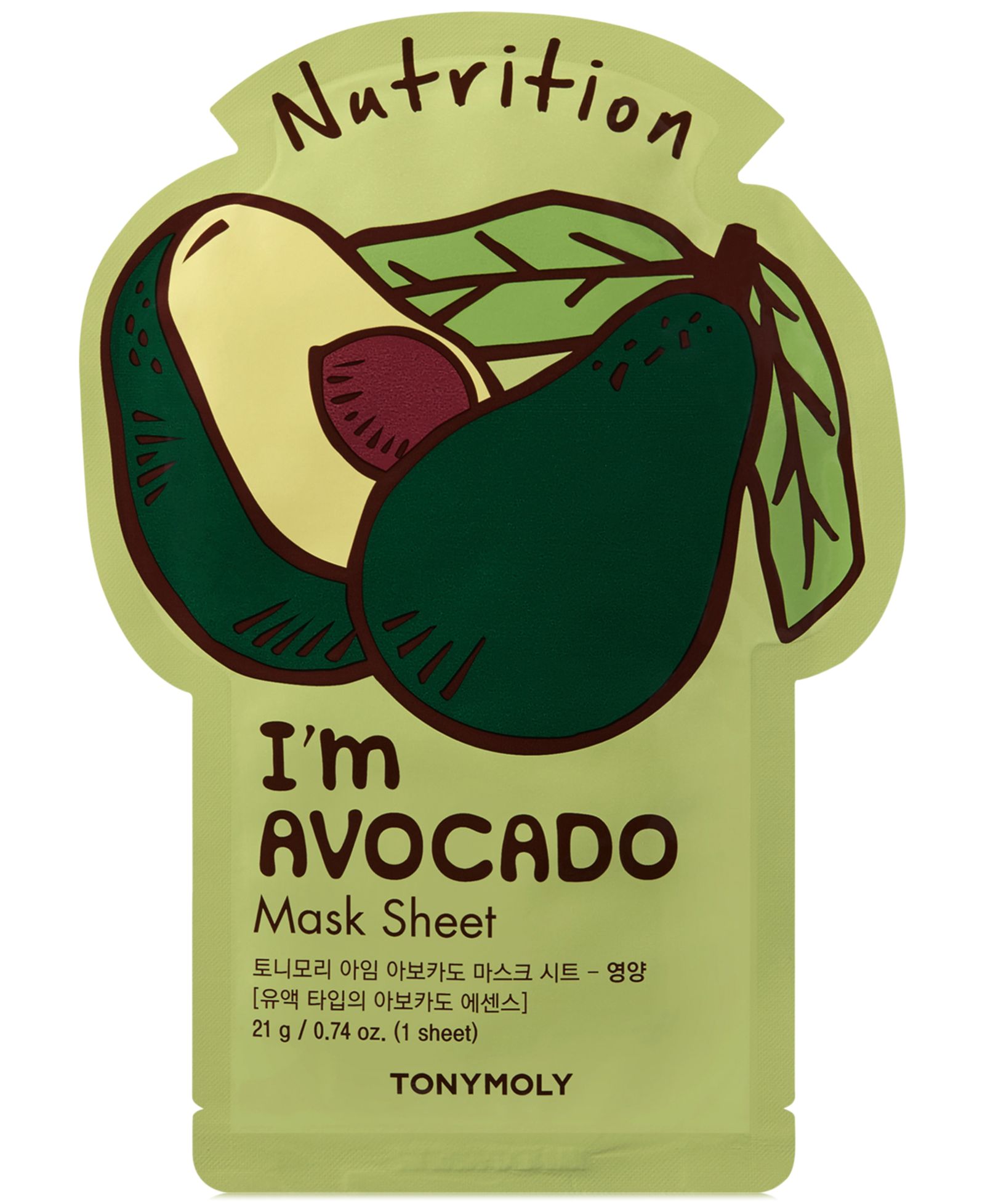 TONYMOLY I'm Avocado тканевая маска для лица - (Питание)