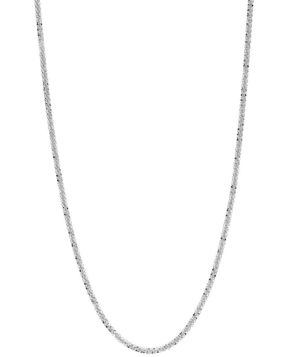 Sparkle Chain Necklace 18" (1-1/2mm) in 14K White Gold