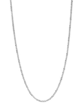 Sparkle Chain Necklace 18" (1-1/2mm) in 14K White Gold