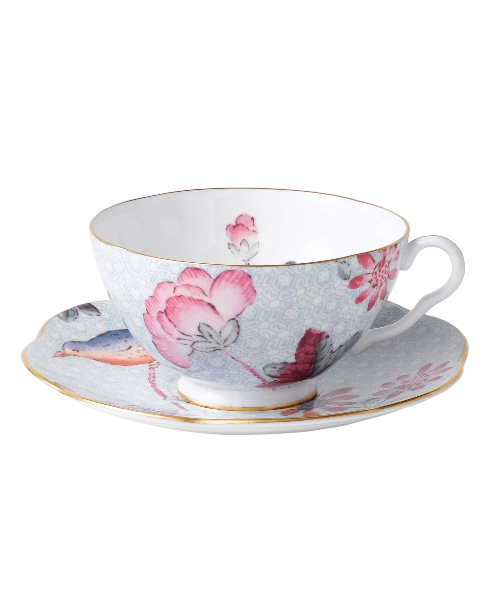 Wedgwood Blue чашка и блюдце Cuckoo