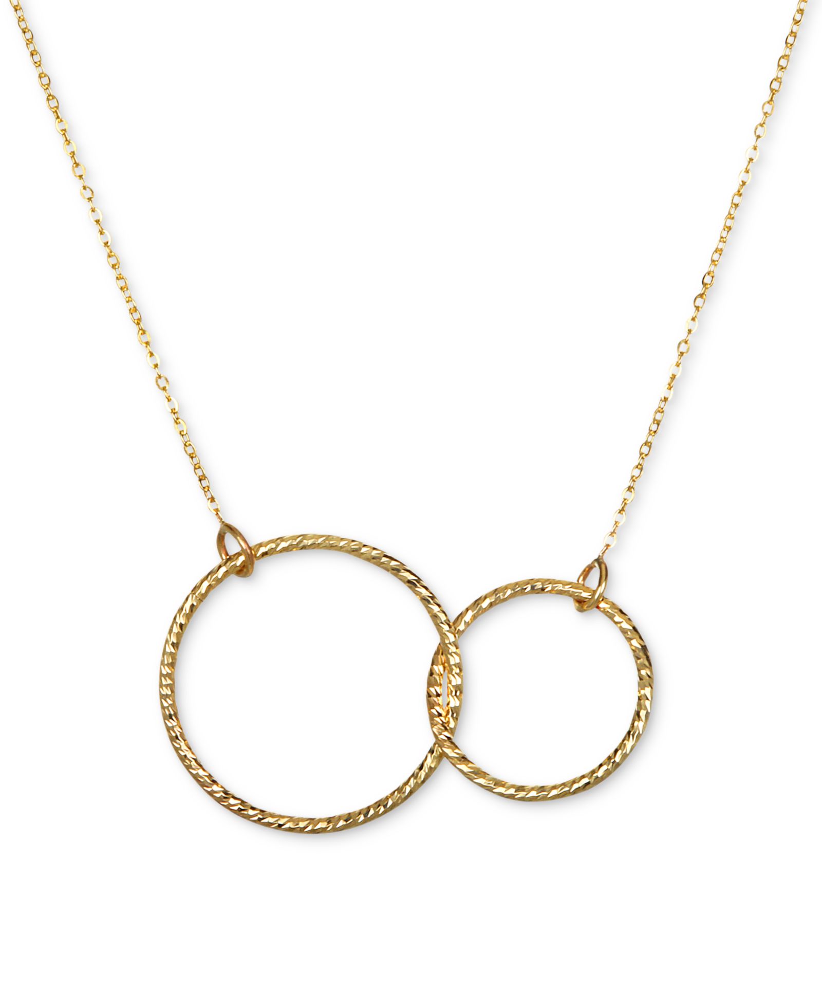 Подвеска Macy's Interlocking Circle Pendant in 10k Gold