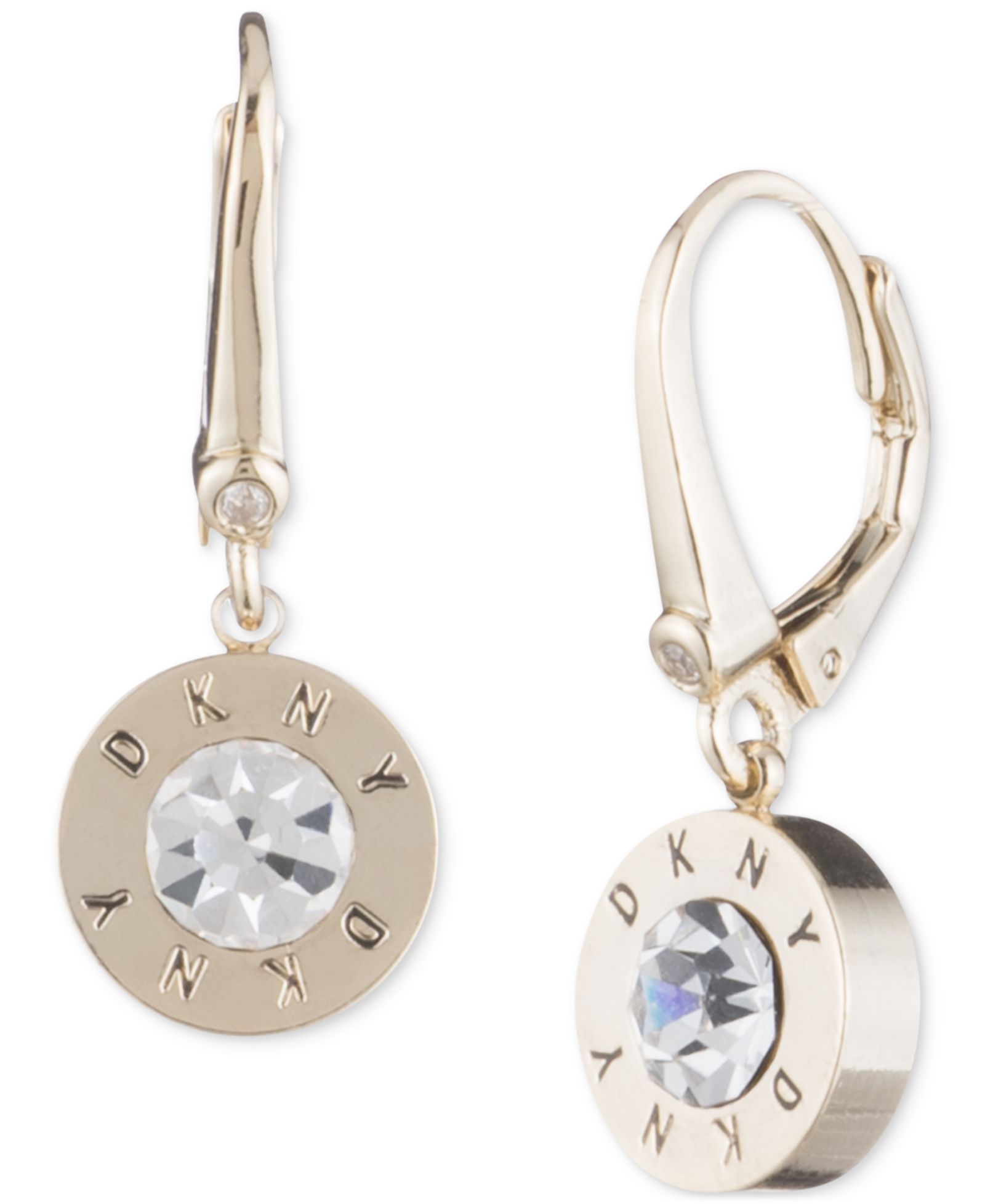 Серьги DKNY Crystal Logo Drop
