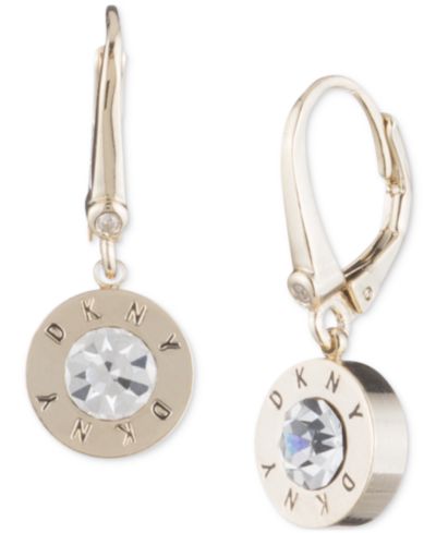 Серьги DKNY Crystal Logo Drop