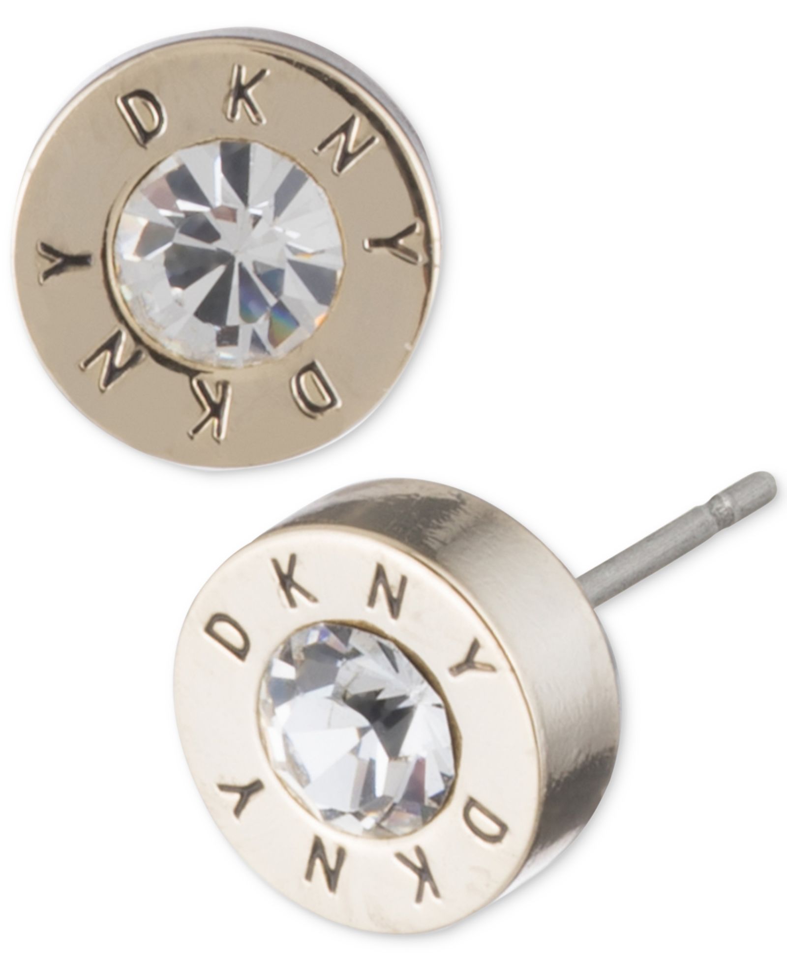 Серьги-гвоздики DKNY Logo Crystal