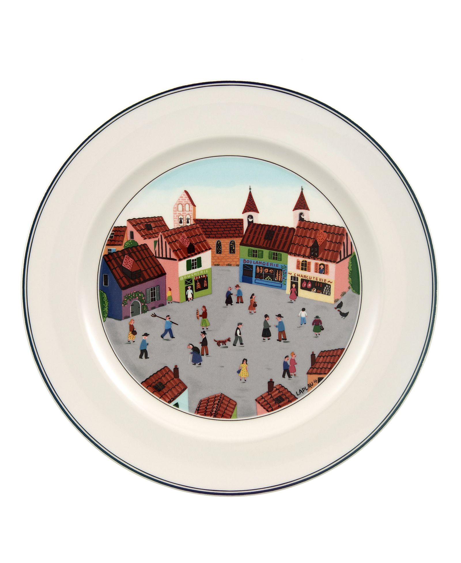 Villeroy & Boch Design Naif Dinner Plate, Old Village Square