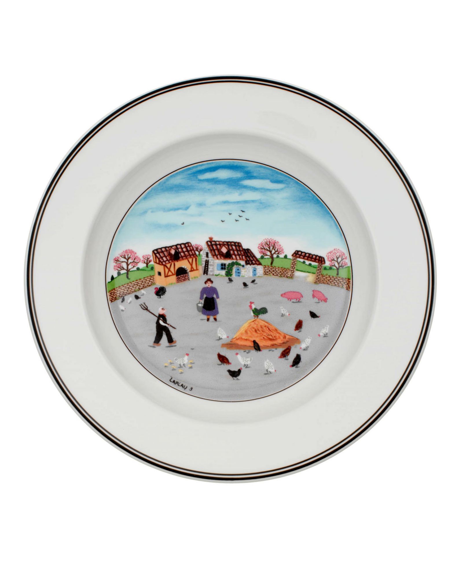 Villeroy & Boch Design Naif Rim Soup Bowl, Country Yard