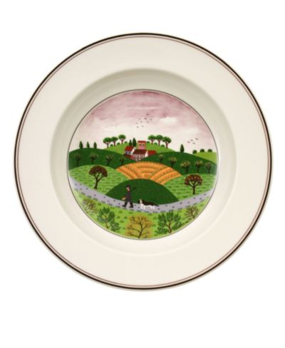 Villeroy & Boch Design Naif Rim Soup Bowl, Hunter & Dog