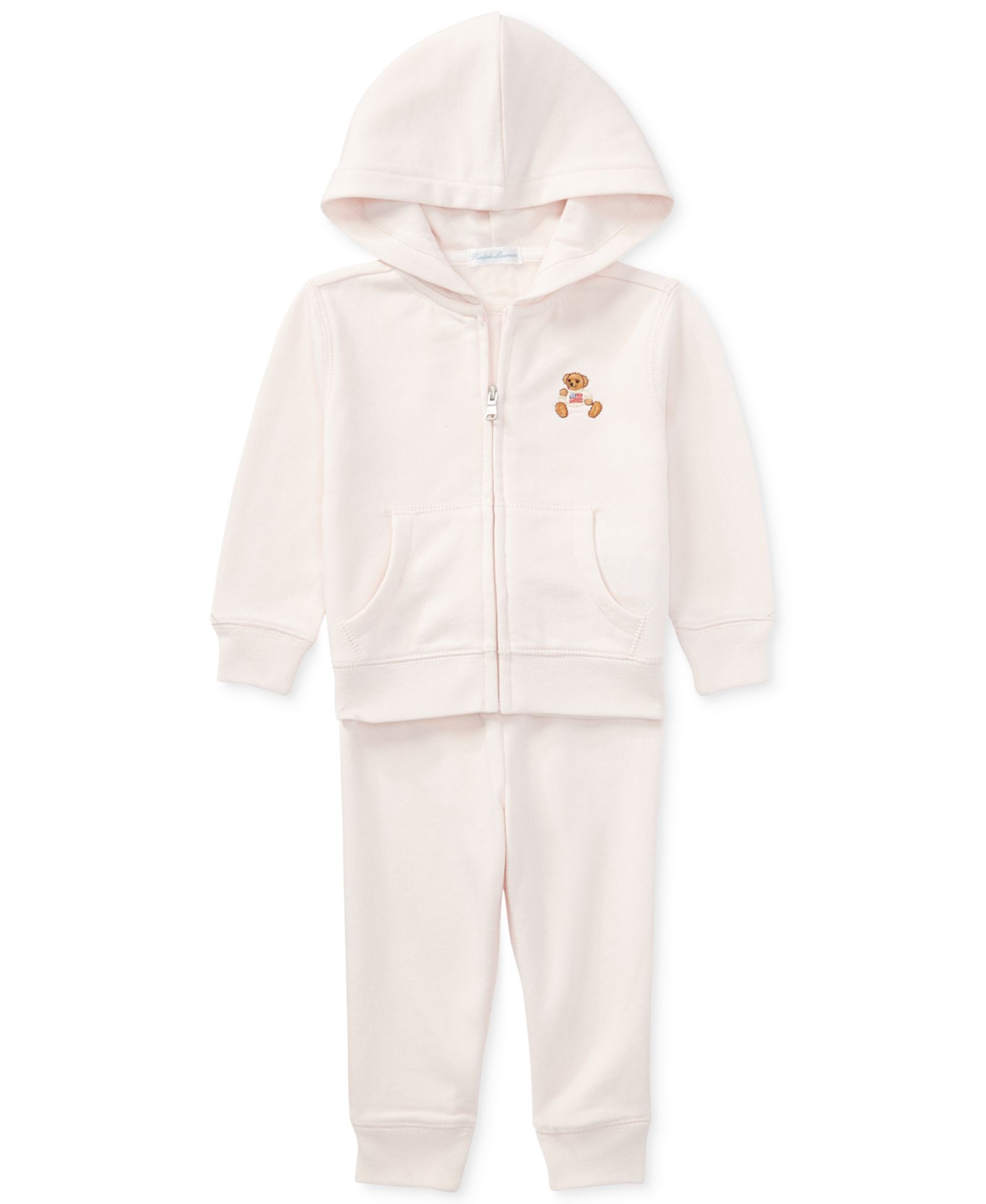 Детский комплект Polo Ralph Lauren: худи с медведем и брюки для девочек