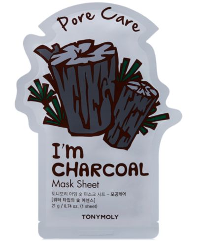 TONYMOLY Tканевая маска для лица с углем I'm Charcoal (уход за порами)