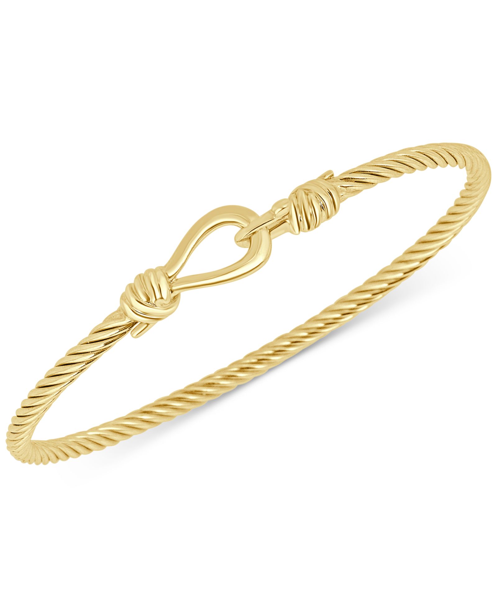 Браслет Italian Gold Torchon Knot 14k Gold-Plated Sterling Silver