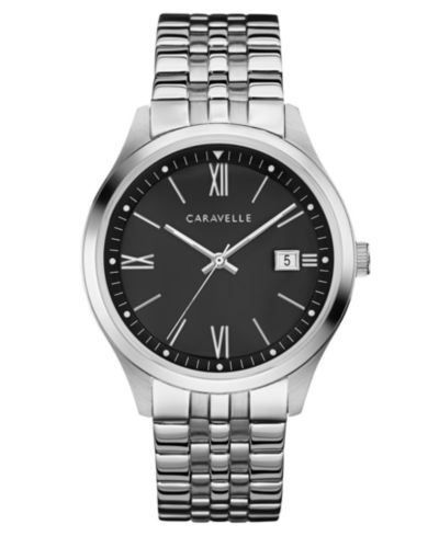 Мужские наручные часы Caravelle Designed by Bulova из нержавеющей стали с браслетом 41mm